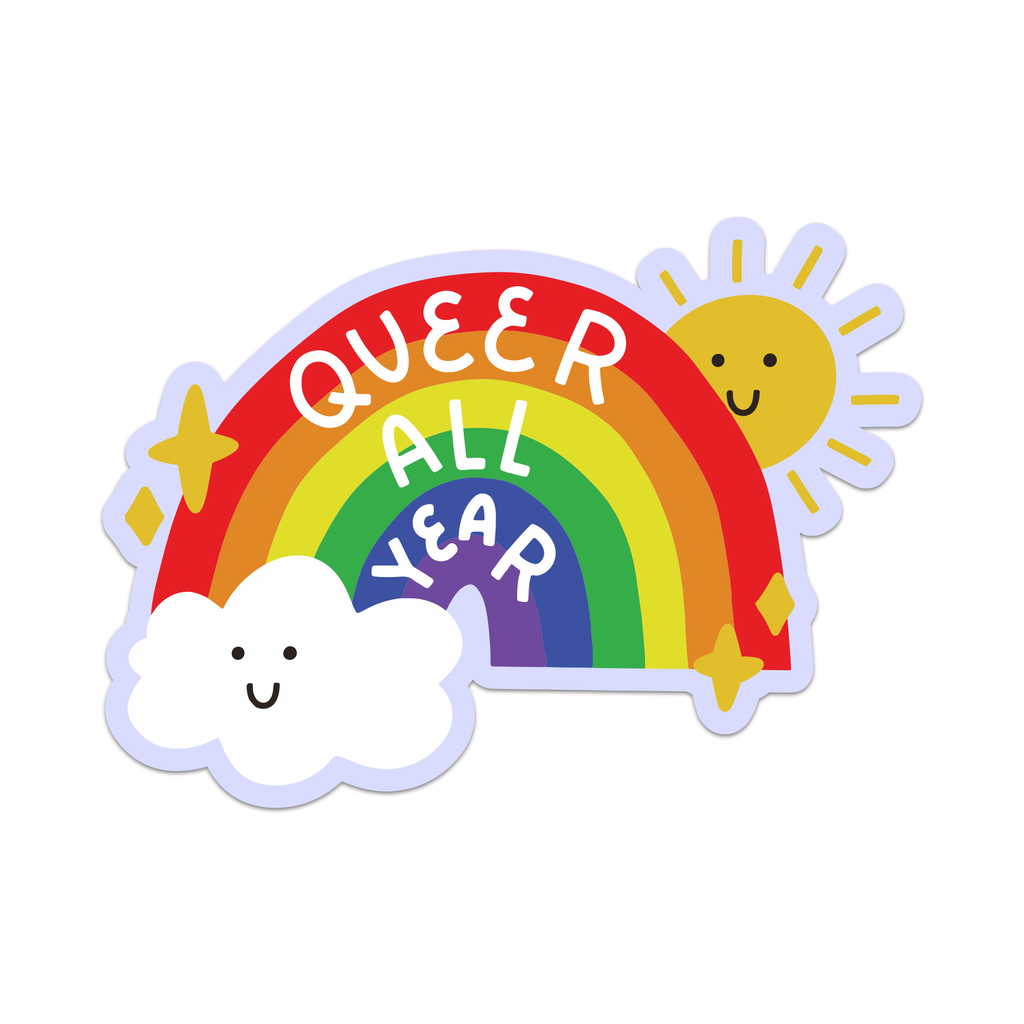 Queer All Year Sticker