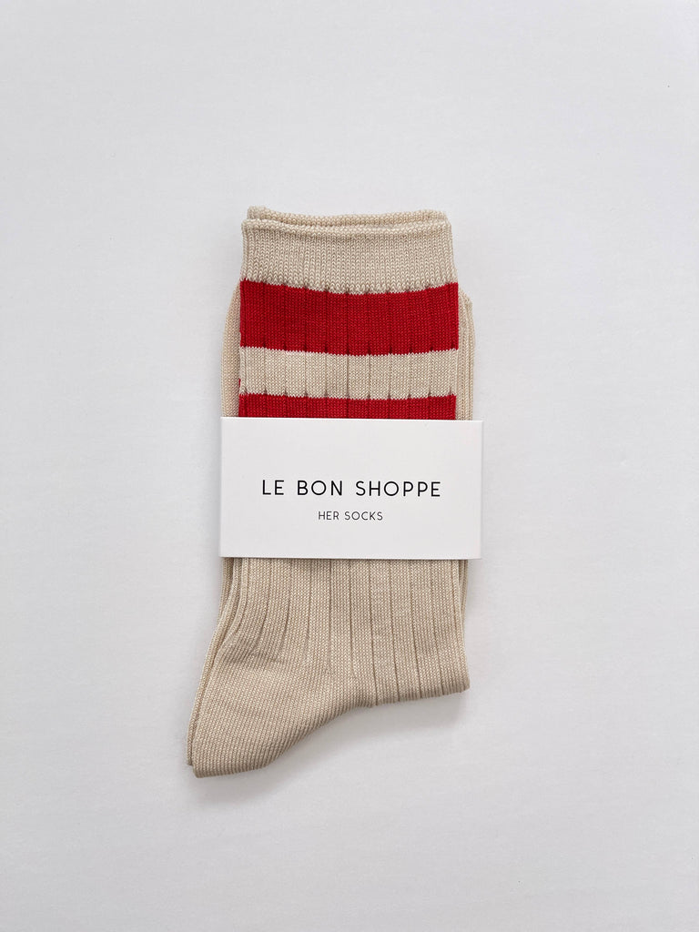 Her Socks - Varsity - red