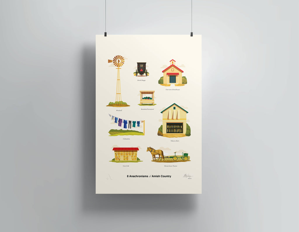 12" x 18" Anachronisms of Amish Country Print