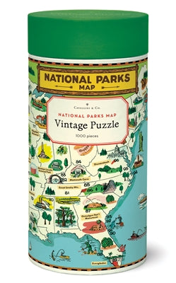 national parks MAP puzzle - 1,000 pc