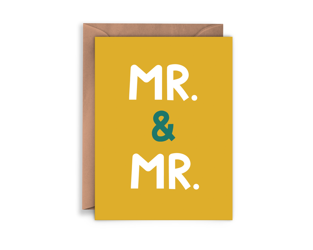 Mr & Mr Gay Engagement Wedding Card