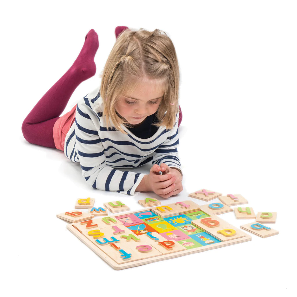 alphabet pictures wooden toy set