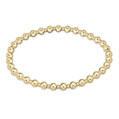 enewton classic grateful pattern 4mm gold bead bracelet