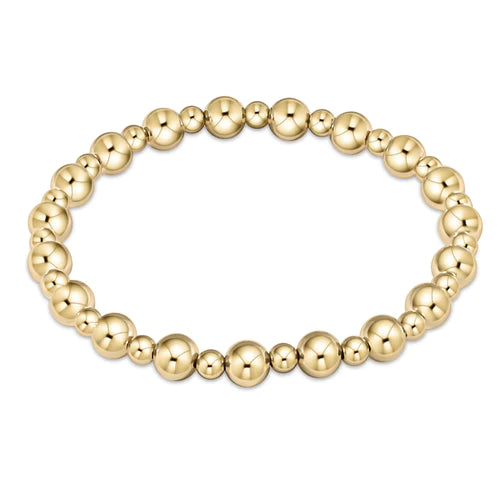 enewton classic grateful pattern 6mm gold bead bracelet