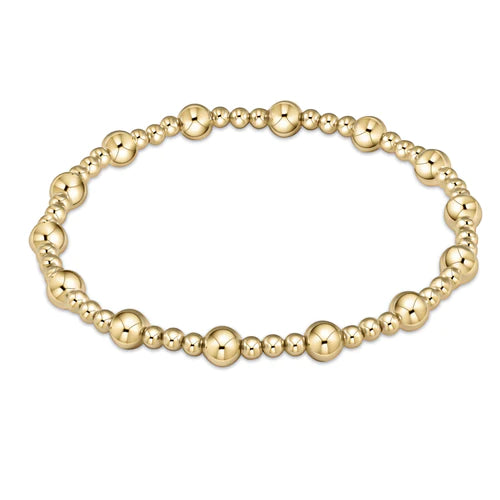 enewton classic sincerity pattern 5mm gold bead bracelet