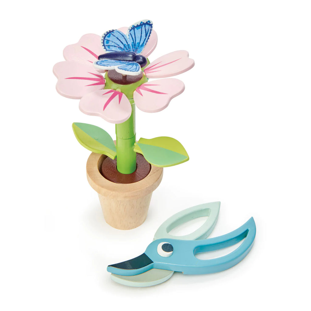 blossom flowerpot wooden toy set