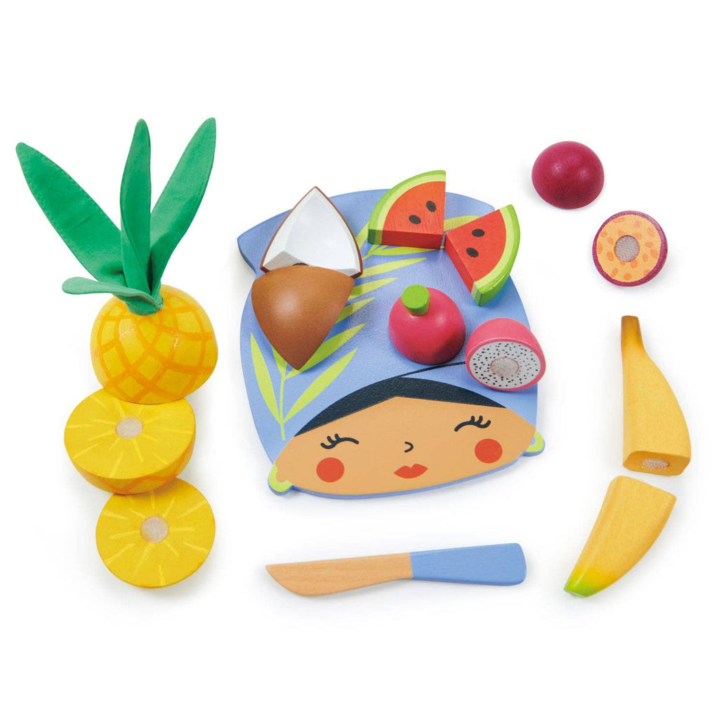 Tropical Fruit Chopping Board Wooden Toy Set