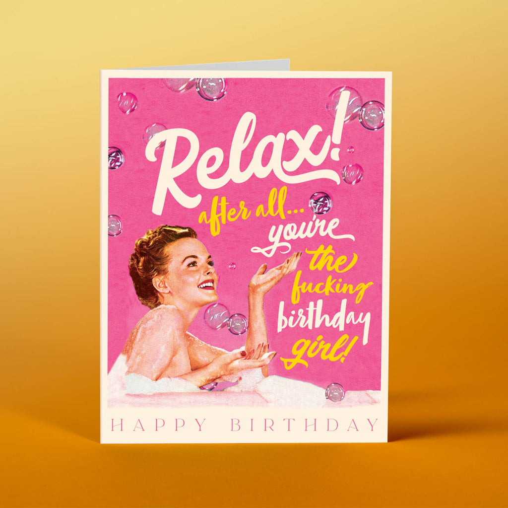 relax birthday card