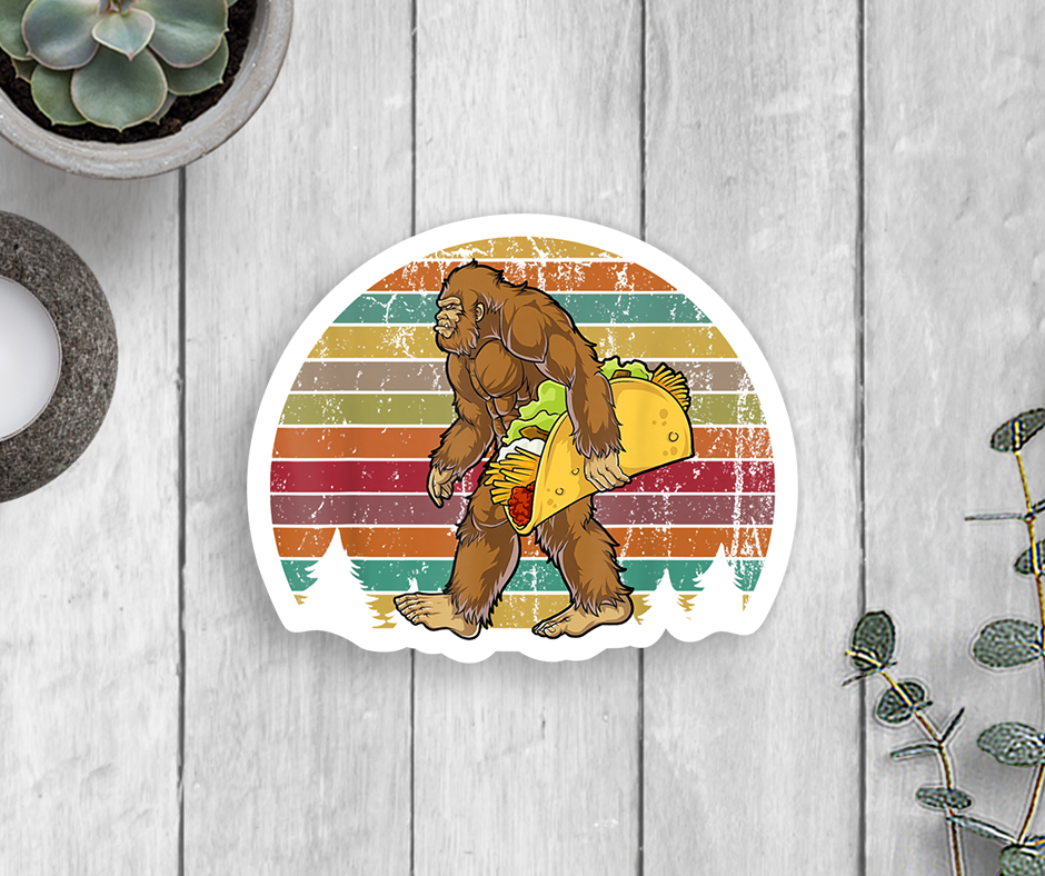 Bigfoot Taco Sticker