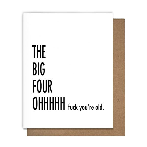 Four Oh Birthday Card