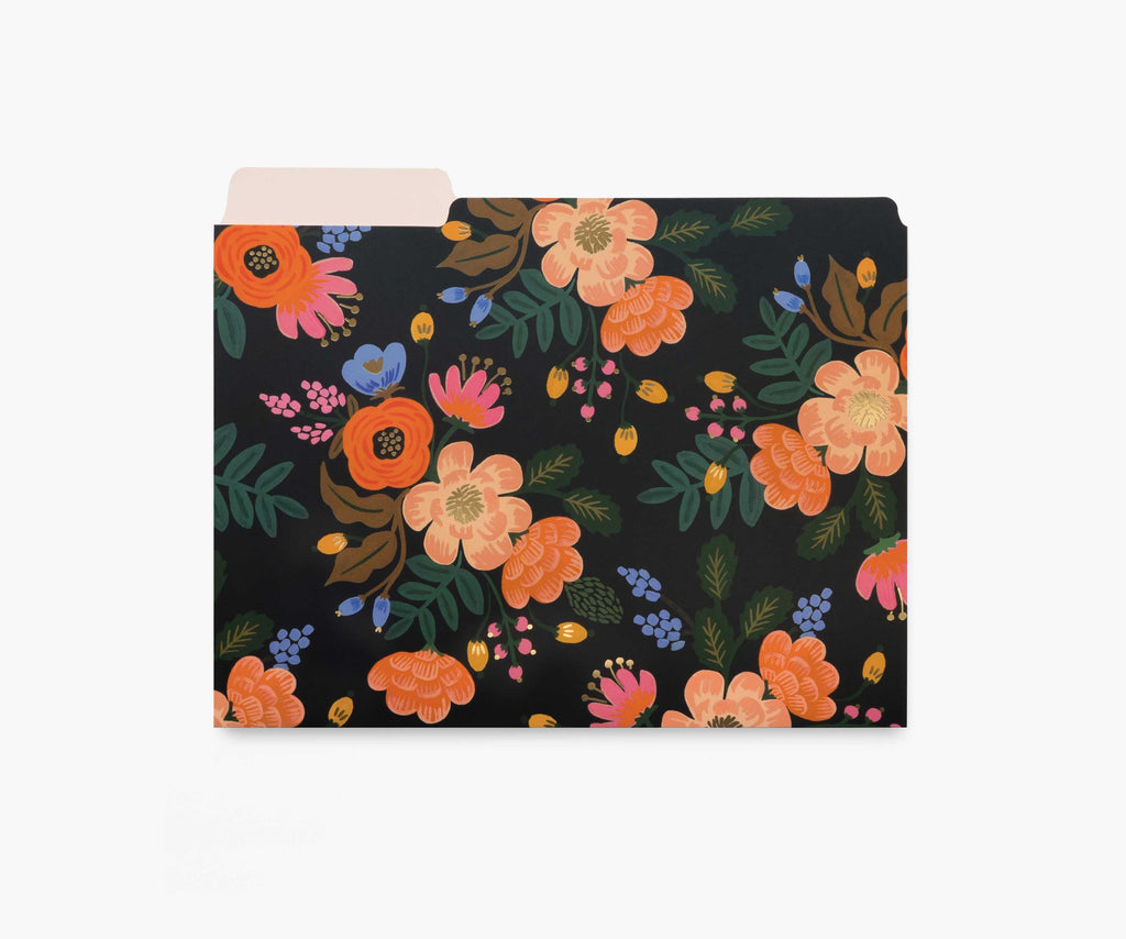 lively floral file folder set