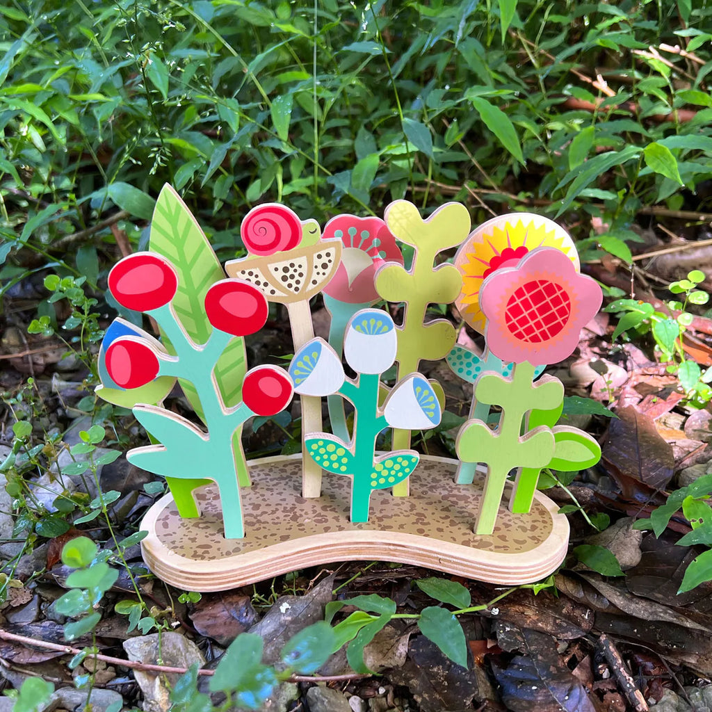 flower bed wooden toy set