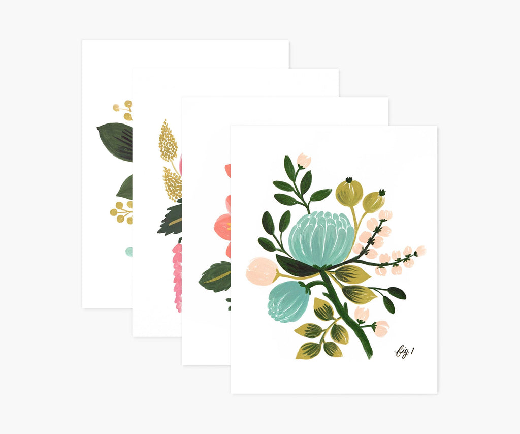assorted botanical card set