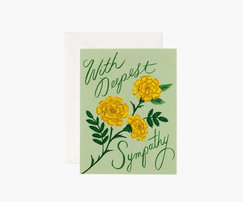 marigold sympathy card