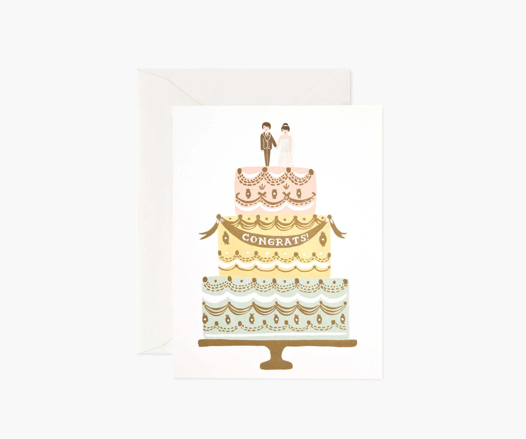 congrats wedding cake card