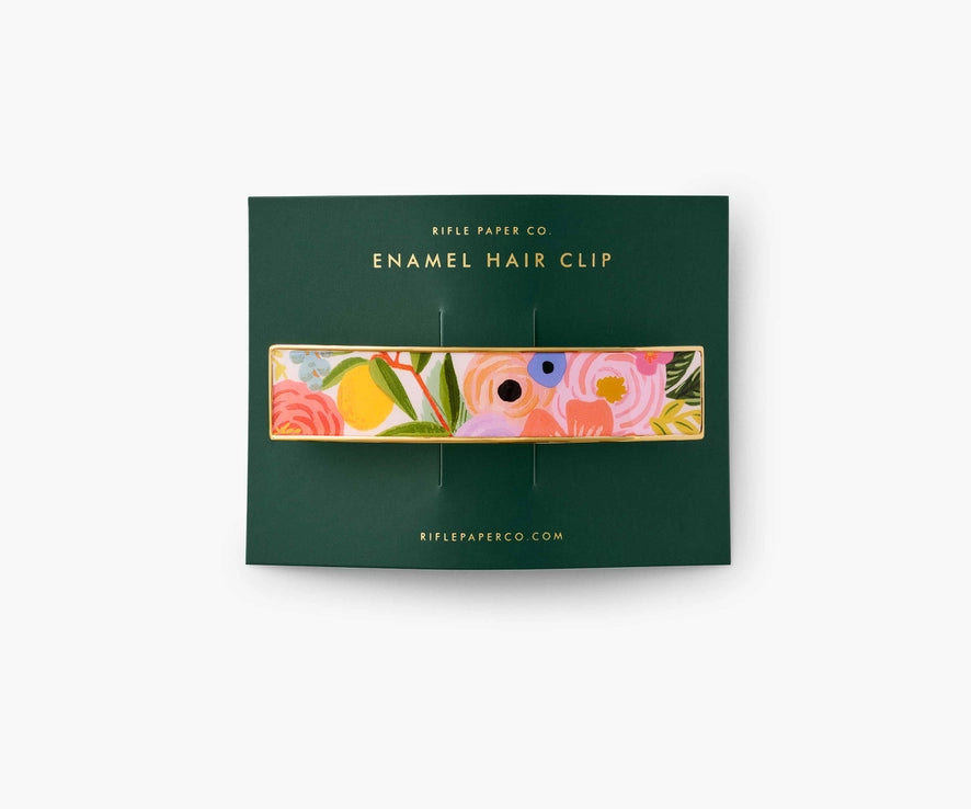 garden party enamel hair clip