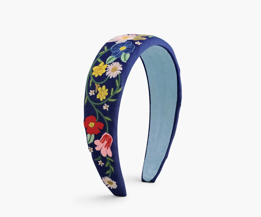 strawberry fields embroidered headband