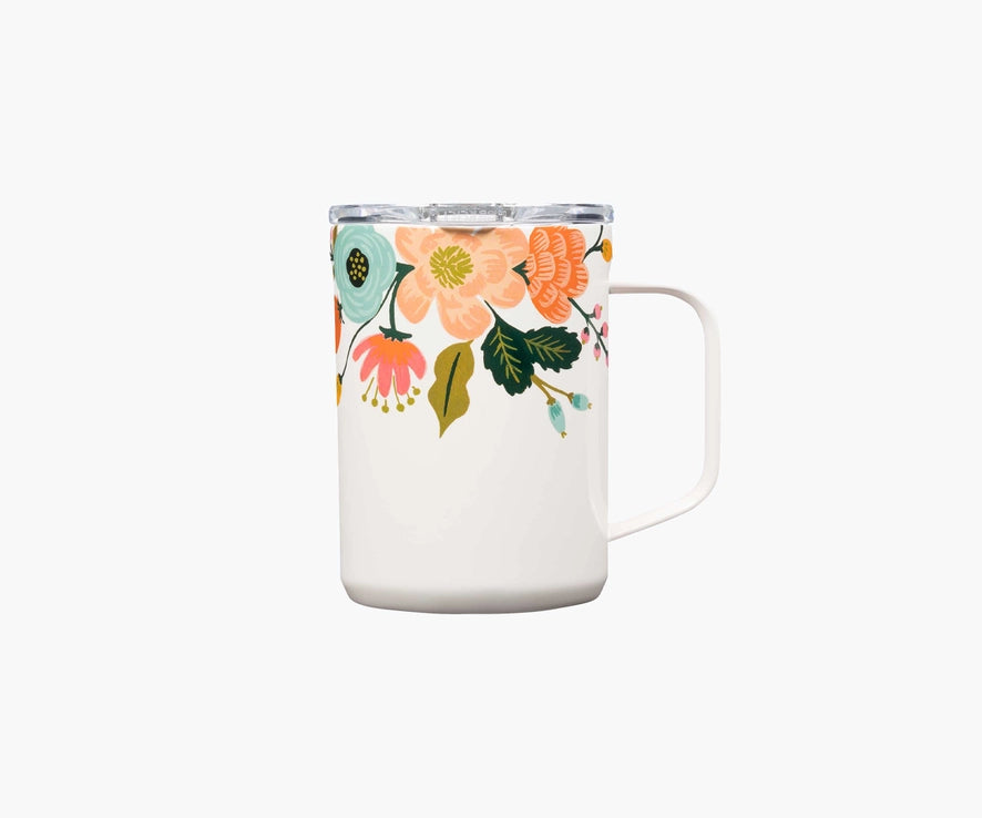 mug - 16 oz gloss cream lively floral