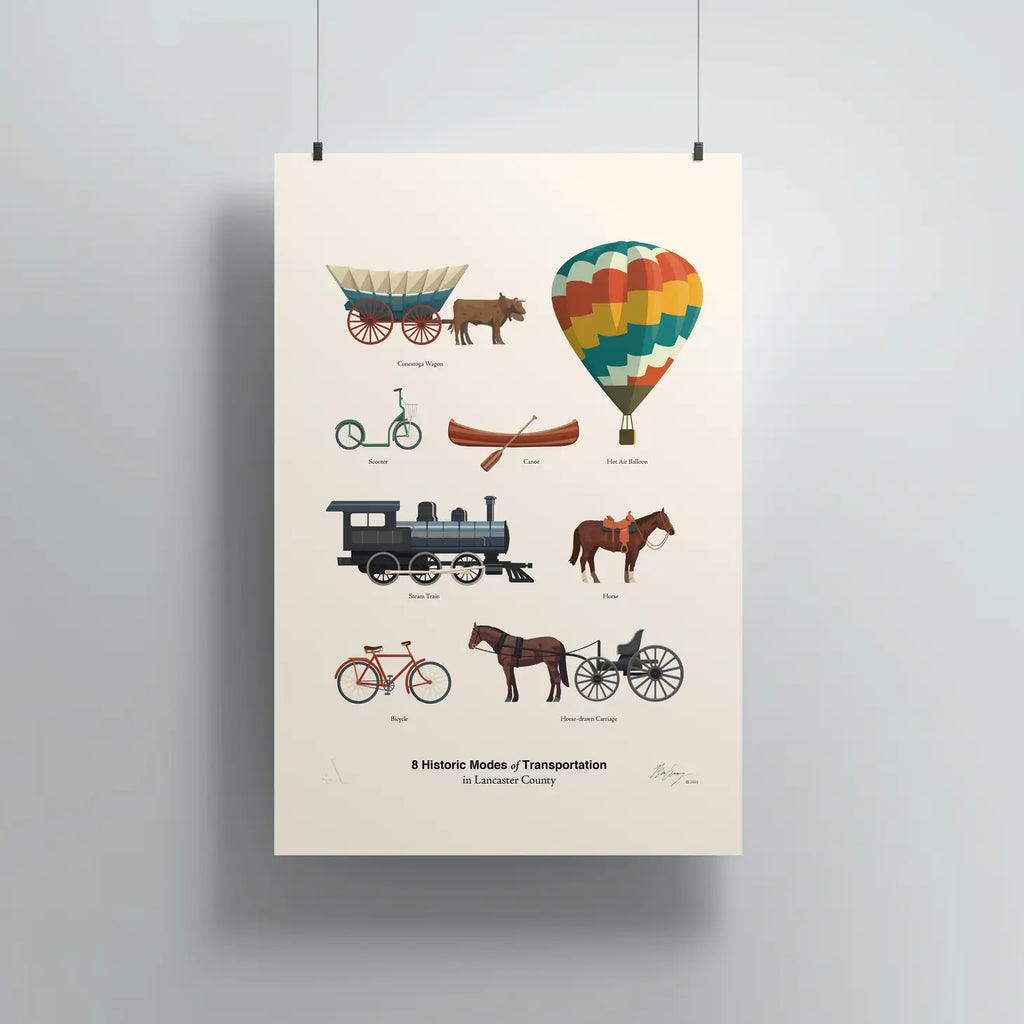 12" x 18" PA Historic Transportation Print