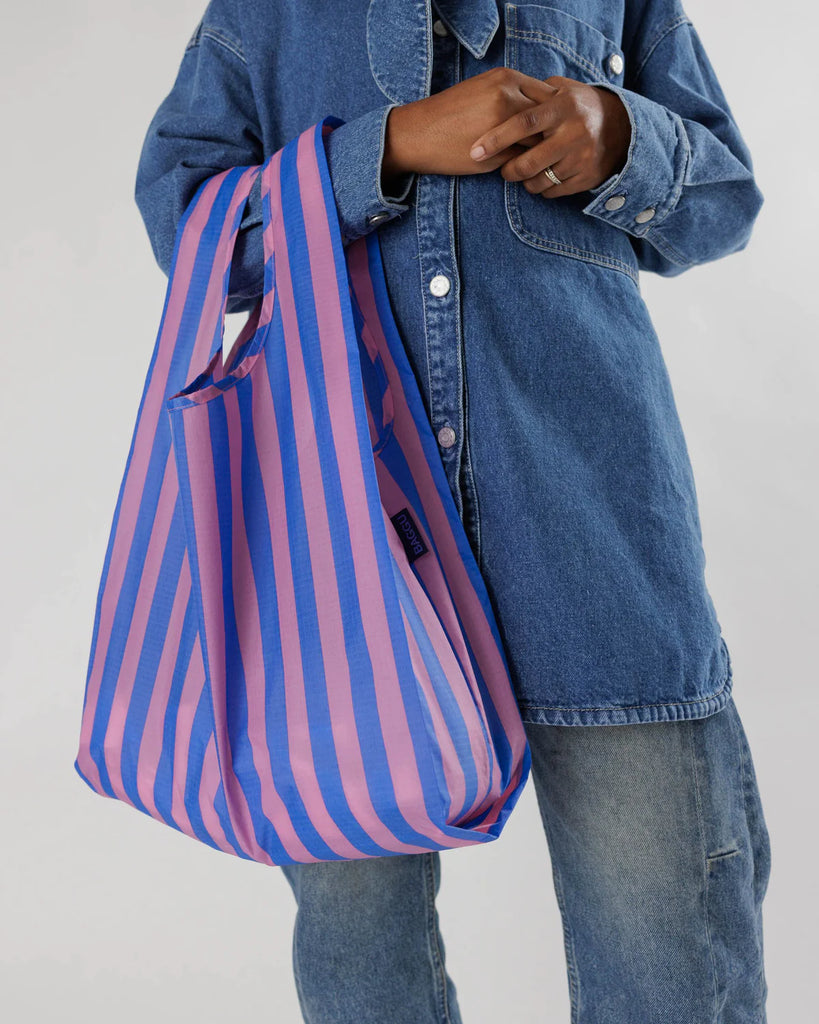 baggu blue pink awning stripe