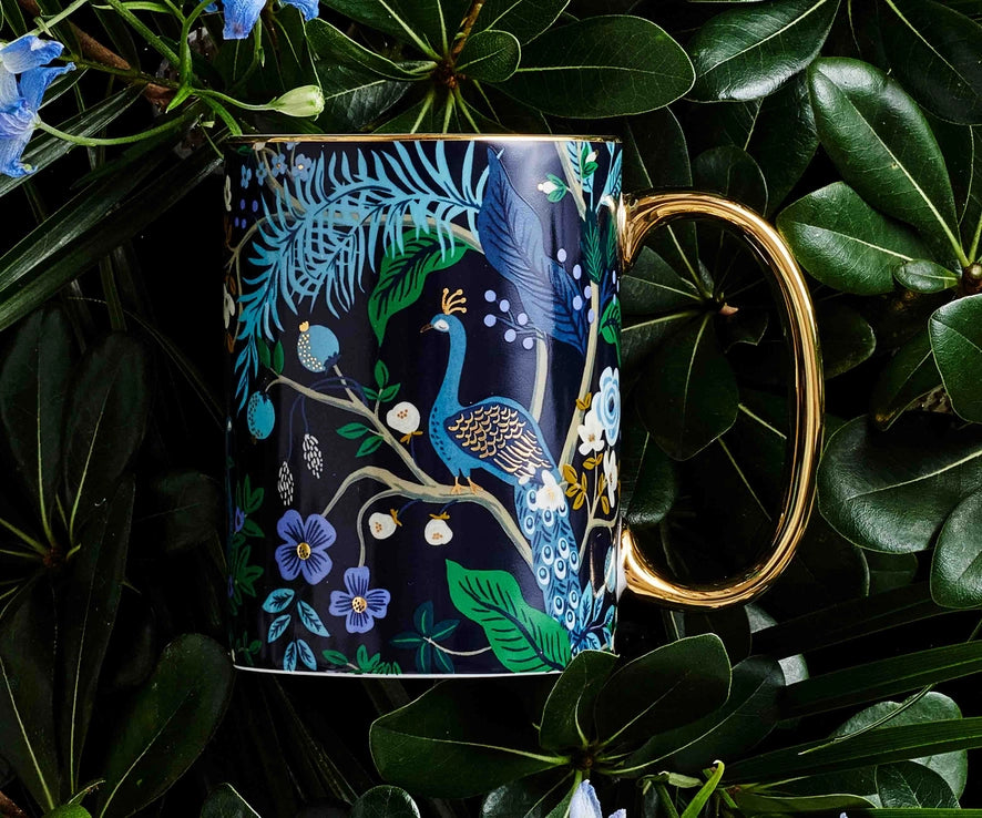 Peacock Porcelain Mug