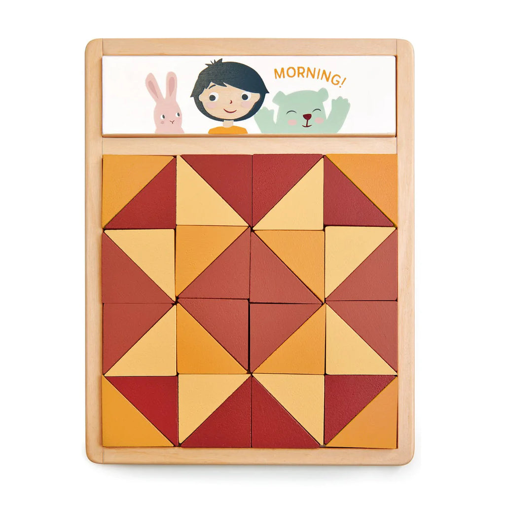 patchwork quilt puzzle wooden toy