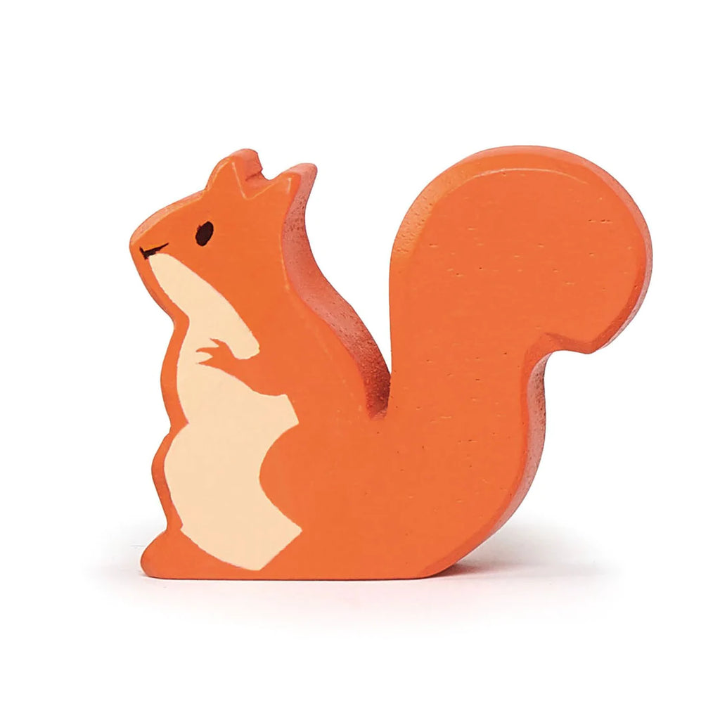 red squirrel wooden toy