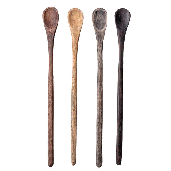 hand carved wood tasting spoons