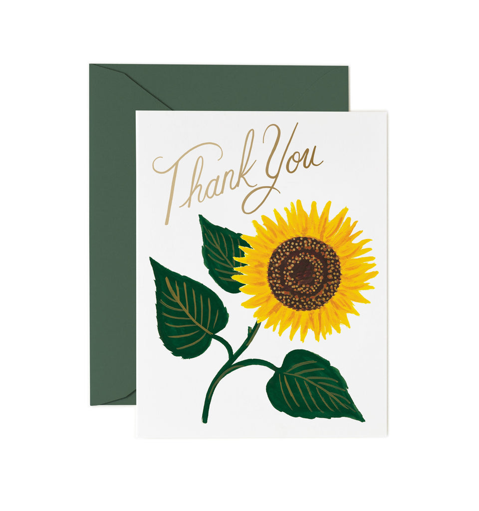 sunflower thank you card